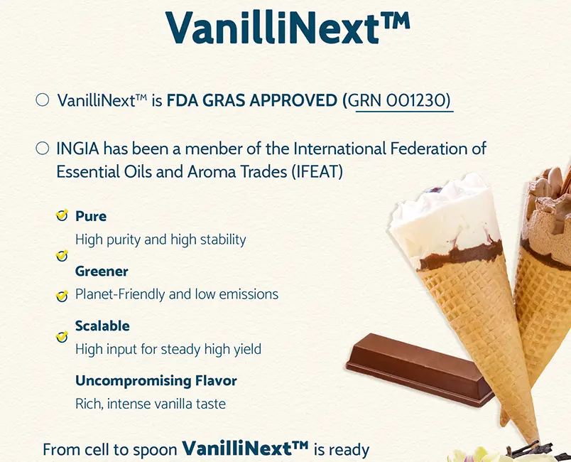VanilliNext™ is FDA GRAS approved and Joins IFEAT